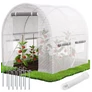 Kép 1/9 - JohnGreen UV szűrős horganyzott fémvázas fóliasátor 140g/m2 2 x 2 x 2 m átlátszó fehér 3 db fémbordával