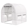 Kép 4/9 - JohnGreen UV szűrős horganyzott fémvázas fóliasátor 140g/m2 2 x 2 x 2 m átlátszó fehér 3 db fémbordával
