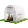 Kép 6/9 - JohnGreen UV szűrős horganyzott fémvázas fóliasátor 140g/m2 2 x 2 x 2 m átlátszó fehér 3 db fémbordával