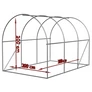 Kép 3/9 - JohnGreen UV szűrős horganyzott fémvázas fóliasátor 140g/m2 2 x 3 x 2 m átlátszó fehér 4 db fémbordával