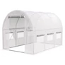 Kép 4/9 - JohnGreen UV szűrős horganyzott fémvázas fóliasátor 140g/m2 2 x 3 x 2 m átlátszó fehér 4 db fémbordával