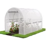 Kép 6/9 - JohnGreen UV szűrős horganyzott fémvázas fóliasátor 140g/m2 2 x 3 x 2 m átlátszó fehér 4 db fémbordával
