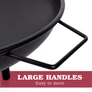 Kép 7/10 - Alpina Hordozható tömör acél Grill fekete kerti tűzrakó tál 60 x29 cm