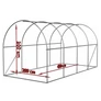 Kép 3/9 - JohnGreen UV szűrős horganyzott fémvázas fóliasátor 140g/m2 4 5 x 2 x 2 m zöld 5 db fémbordával