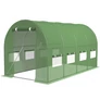 Kép 4/9 - JohnGreen UV szűrős horganyzott fémvázas fóliasátor 140g/m2 4 5 x 2 x 2 m zöld 5 db fémbordával