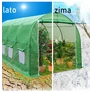 Kép 5/9 - JohnGreen UV szűrős horganyzott fémvázas fóliasátor 140g/m2 4 5 x 2 x 2 m zöld 5 db fémbordával
