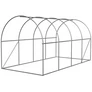 Kép 9/9 - JohnGreen UV szűrős horganyzott fémvázas fóliasátor 140g/m2 4 5 x 2 x 2 m zöld 5 db fémbordával