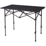 Kép 2/8 - ProGarden Masszív összecsukható és bővíthető fém Kemping asztal 95 x 55 x 50-80 cm fekete