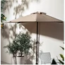 Kép 1/7 - Ambience Kitekerhető Félkör-Balkon napernyő, széltörővel, 2,7 m, 160g/m2 Acél vázzal Taupe