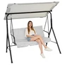 Kép 2/10 - ProGarden 3 személyes kerti hintaágy 175 x 110 x 151 cm világosszürke 230g/m2 max 300 kg terhelhetőséggel
