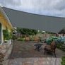 Kép 9/10 - 3 x 5 m-es téglalap alakú napvitorla, árnyékoló, eső és légáteresztő anyagból, 160 g/m2, szürke 4 db zsinórral 