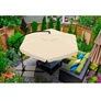 Kép 4/11 - Függő Gémes Kitekerhető Napernyő, 3,5 m, beige, takaróponyvával, 230g/m2