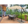 Kép 10/11 - Függő Gémes Kitekerhető Napernyő, 3,5 m, beige, takaróponyvával, 230g/m2