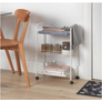Kép 4/4 - Fém konyhai 3 szintes zsúrkocsi, 62 cm, fehér