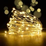 Kép 1/3 - 100 micro LED-es elemes dekor fényfüzér, tündérfény, meleg fehér, 5 m