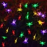 Kép 4/8 - 30 LED-es napelemes szitakötő kerti színes LED fényfüzér, 6,5 méter
