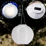 Kép 1/6 - Nagyméretű napelemes party LED lampion, vízálló, 40 cm átmérő, fehér, 1 db