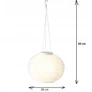 Kép 5/6 - Napelemes XL Party LED Lampion, 28 cm, fehér, 1 db