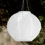 Kép 1/6 - Nagyméretű Napelemes Party LED Lampion, 28 cm, fehér, 1 db