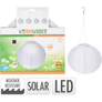 Kép 5/5 - Nagyméretű napelemes party LED lampion, vízálló, 40 cm átmérő, fehér, 1 db