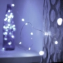 Kép 1/4 - 100 micro LED-es elemes kerti, esküvői fényfüzér, hideg fehér, 5 m