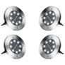 Kép 2/4 - 4 db-os 32 LED-es Disk Lights napelemes leszúrható kültéri lámpa