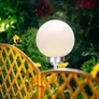 Kép 1/4 - Napelemes leszúrható gömb kerti LED lámpa, 47 cm magas
