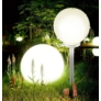 Kép 3/4 - Napelemes leszúrható gömb kerti LED lámpa, 47 cm magas
