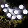 Kép 1/4 - 10 LED-es napelemes party lampion fényfüzér, 4,5 m, fehér