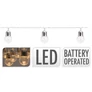 Kép 5/5 - 30 LED-es elemes izzó gömb party fényfüzér, meleg fehér, 4,5 m
