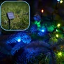 Kép 2/6 - 200 LED-es napelemes kerti fényfüzér, 8 világítási mód, IP65, színes, 20 méter