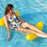 Kép 1/4 - Waterfun Vízen lebegő felfújható úszó függőágy, 105 x 75 cm, sárga