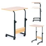Kép 1/10 - Mobil laptoptartó állvány, állítható magasság, gurulós, 62,5 - 83 cm, barna