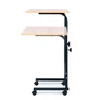 Kép 10/10 - Mobil laptoptartó állvány, állítható magasság, gurulós, 62,5 - 83 cm, barna