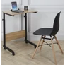 Kép 2/10 - Mobil laptoptartó állvány, állítható magasság, gurulós, 62,5 - 83 cm, barna