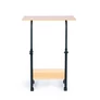 Kép 3/10 - Mobil laptoptartó állvány, állítható magasság, gurulós, 62,5 - 83 cm, barna