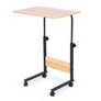Kép 6/10 - Mobil laptoptartó állvány, állítható magasság, gurulós, 62,5 - 83 cm, barna