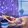 Kép 3/6 - Forgó csillagfényes éjjeli lampa, beépített RGB LED-ekkel, kék