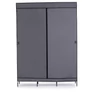 Kép 3/5 - EasyUP Mobil gardróbszekrény, 170 x 130 x 45 cm, szürke