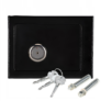 Kép 2/7 - Acél, biztonsági kulcsos széf, 23 x 17 cm, 3 db kulccsal
