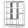 Kép 8/11 - EasyUP Mobil gardróbszekrény, 170 x 130 x 45 cm, szürke