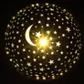 Kép 2/5 - Forgó Csillagfényes éjjeli lámpa, fehér