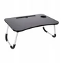 Kép 5/8 - Összecsukható laptopasztal fiókkal ágyhoz vagy kanapéra MDF+fém 60 x 39 5 cm HM