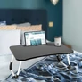 Kép 2/8 - Összecsukható laptopasztal fiókkal ágyhoz vagy kanapéra MDF+fém 60 x 39 5 cm HM