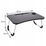 Kép 3/8 - Összecsukható laptopasztal fiókkal ágyhoz vagy kanapéra MDF+fém 60 x 39 5 cm HM