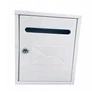 Kép 3/4 - Acél, zárható postaláda, 26 x 20 cm, szürke, 2 db kulccsal