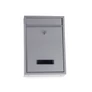 Kép 2/7 - Horganyzott Acél, zárható postaláda, 21,5 x 32 cm, szürke, 2 db kulccsal