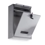 Kép 3/7 - Horganyzott Acél, zárható postaláda, 21,5 x 32 cm, szürke, 2 db kulccsal