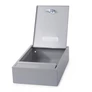 Kép 4/7 - Horganyzott Acél, zárható postaláda, 21,5 x 32 cm, szürke, 2 db kulccsal