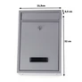 Kép 7/7 - Horganyzott Acél, zárható postaláda, 21,5 x 32 cm, szürke, 2 db kulccsal